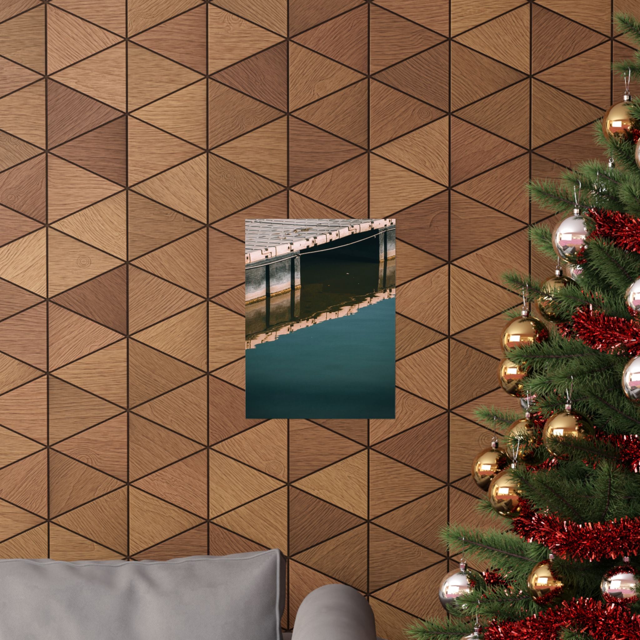 Matte Poster — Dock Reflection Minimalist Wall Art