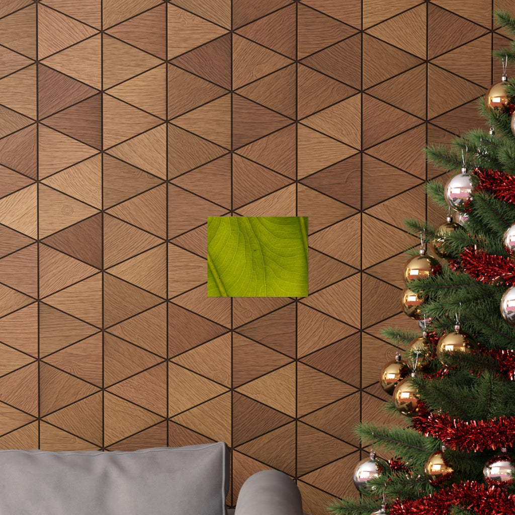 Botanical Leaf Close-Up Matte Poster — Green Nature Wall Art (Horizontal)