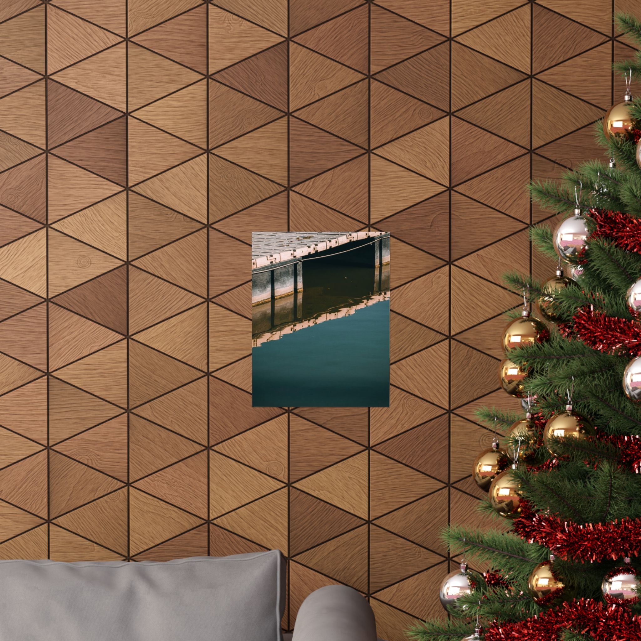 Matte Poster — Dock Reflection Minimalist Wall Art