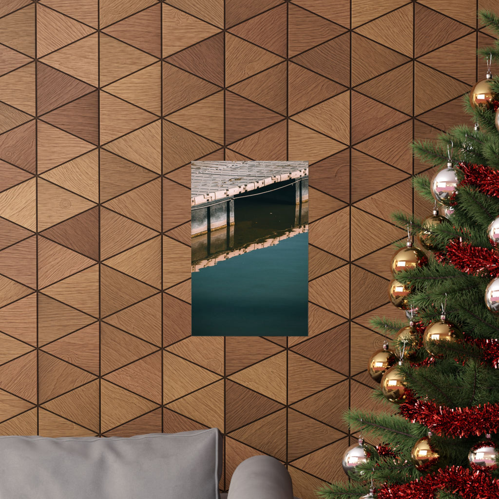 Matte Poster — Dock Reflection Minimalist Wall Art