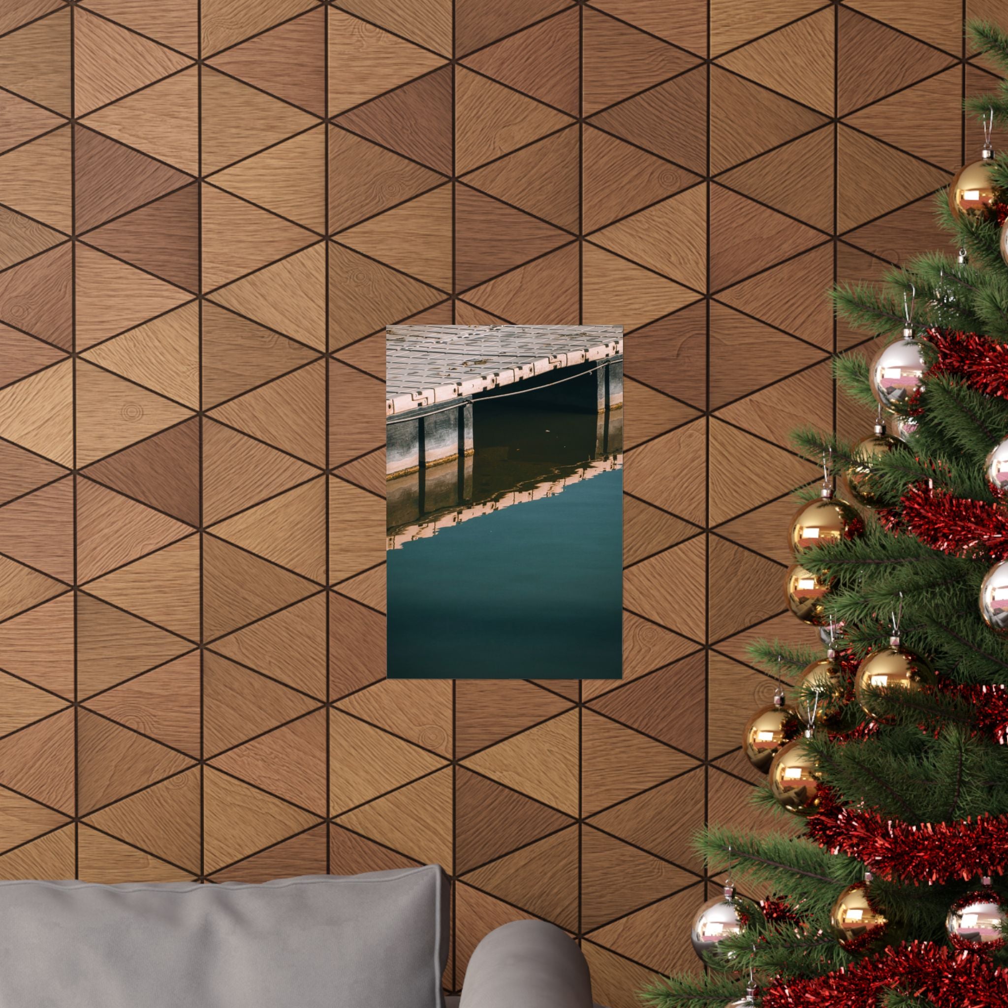 Matte Poster — Dock Reflection Minimalist Wall Art