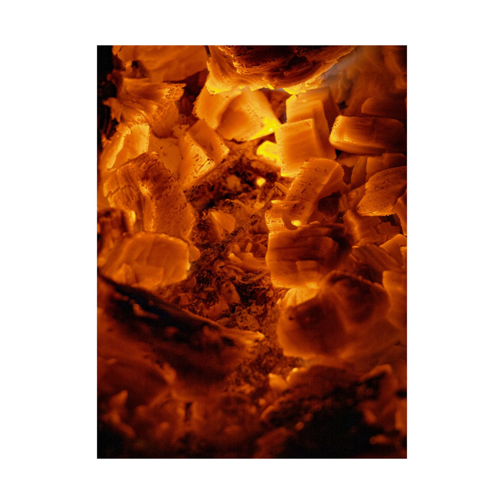 Embers Close-Up Matte Poster — Fiery Abstract Wall Art