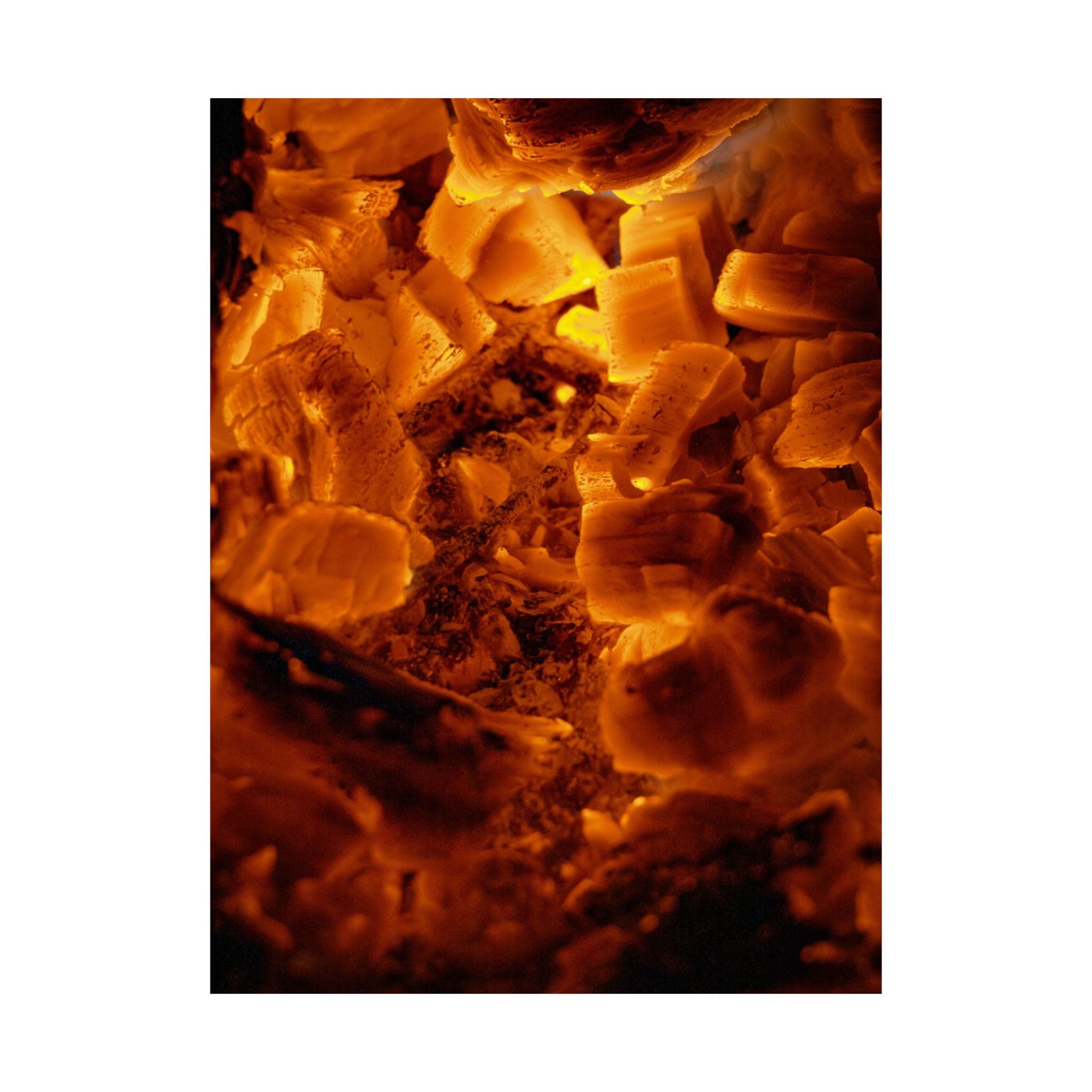 Embers Close-Up Matte Poster — Fiery Abstract Wall Art
