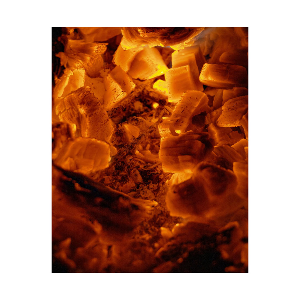 Embers Close-Up Matte Poster — Fiery Abstract Wall Art