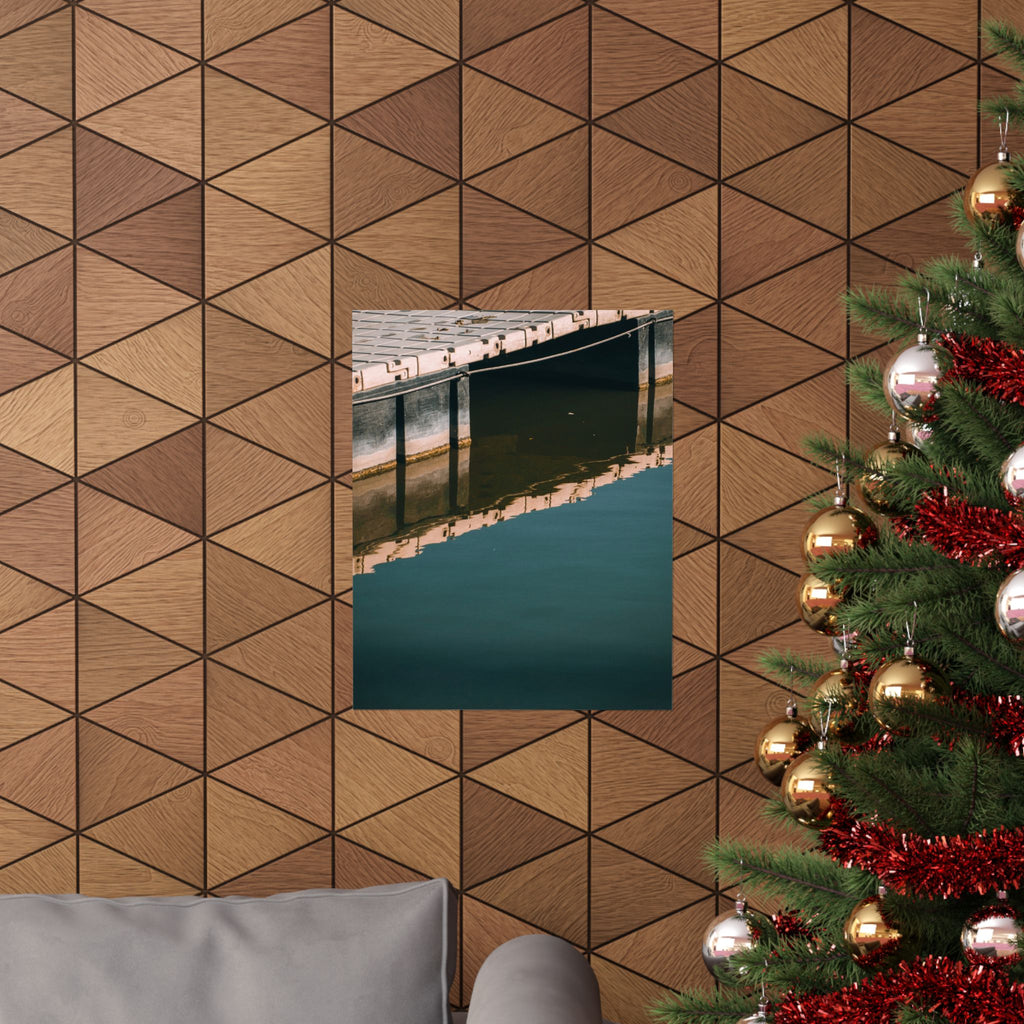 Matte Poster — Dock Reflection Minimalist Wall Art