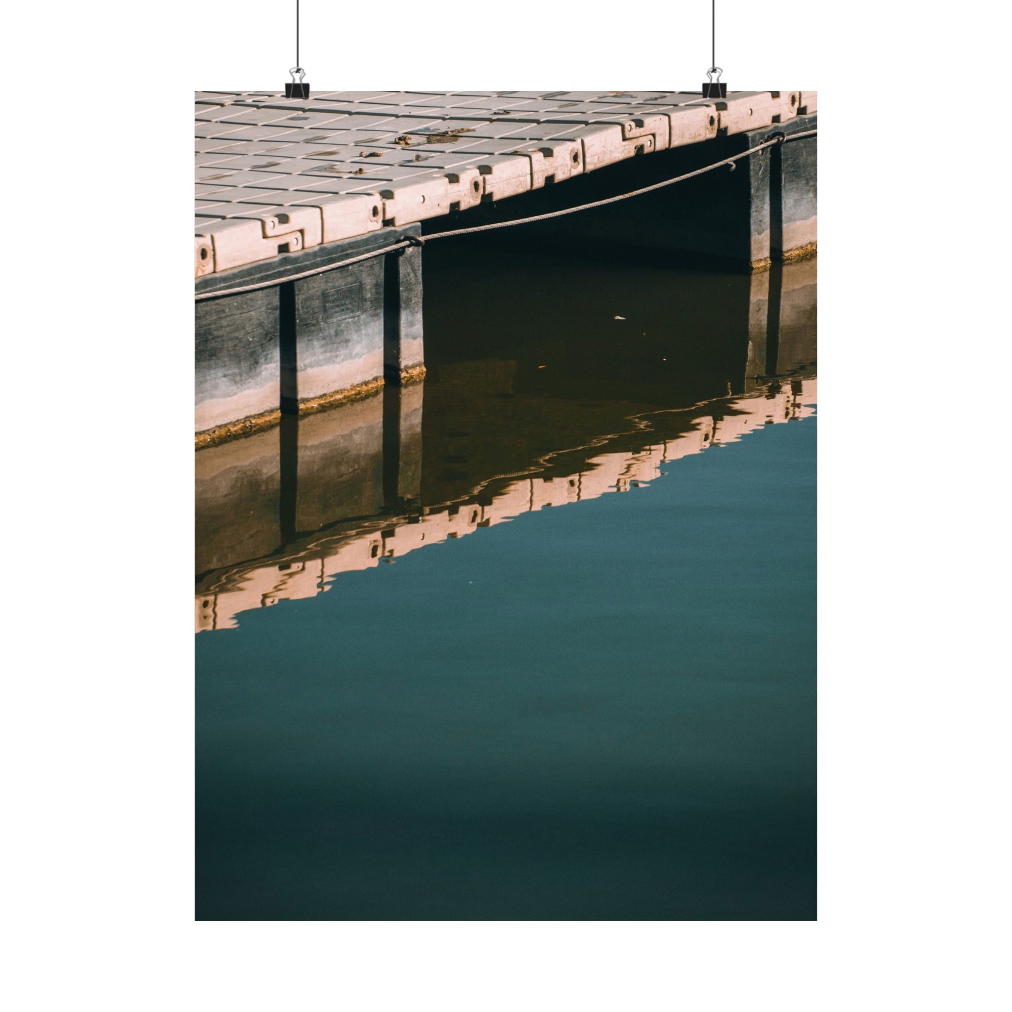Matte Poster — Dock Reflection Minimalist Wall Art