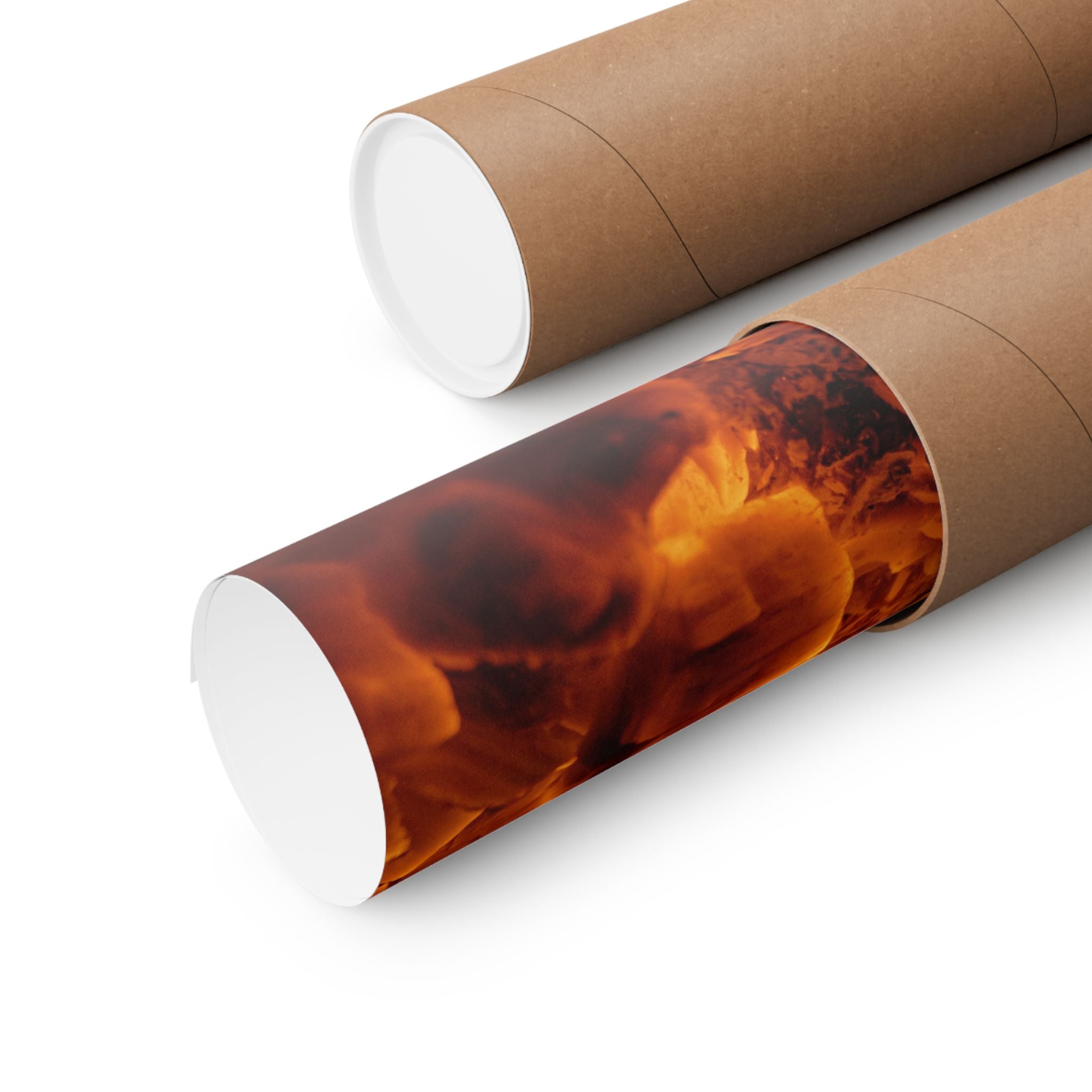 Embers Close-Up Matte Poster — Fiery Abstract Wall Art