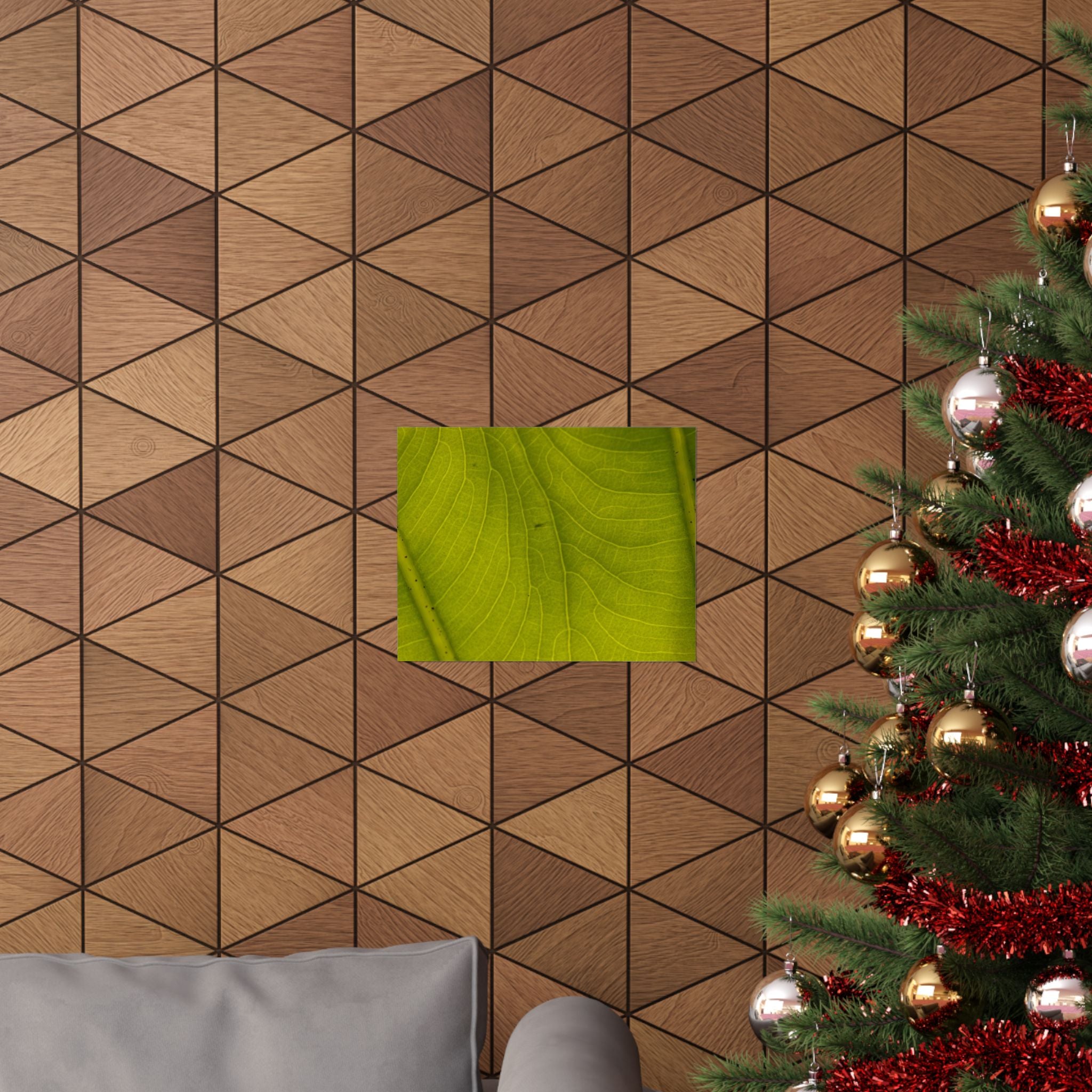 Botanical Leaf Close-Up Matte Poster — Green Nature Wall Art (Horizontal)