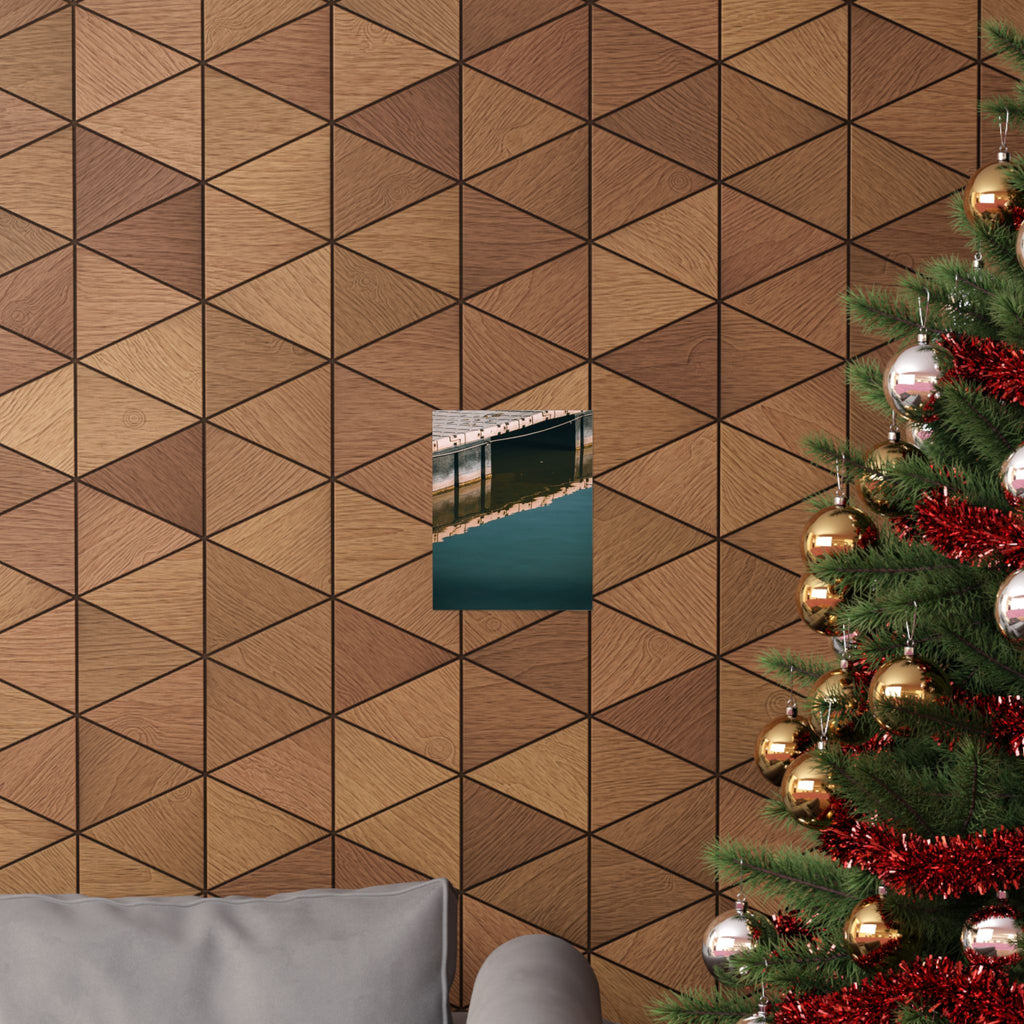 Matte Poster — Dock Reflection Minimalist Wall Art