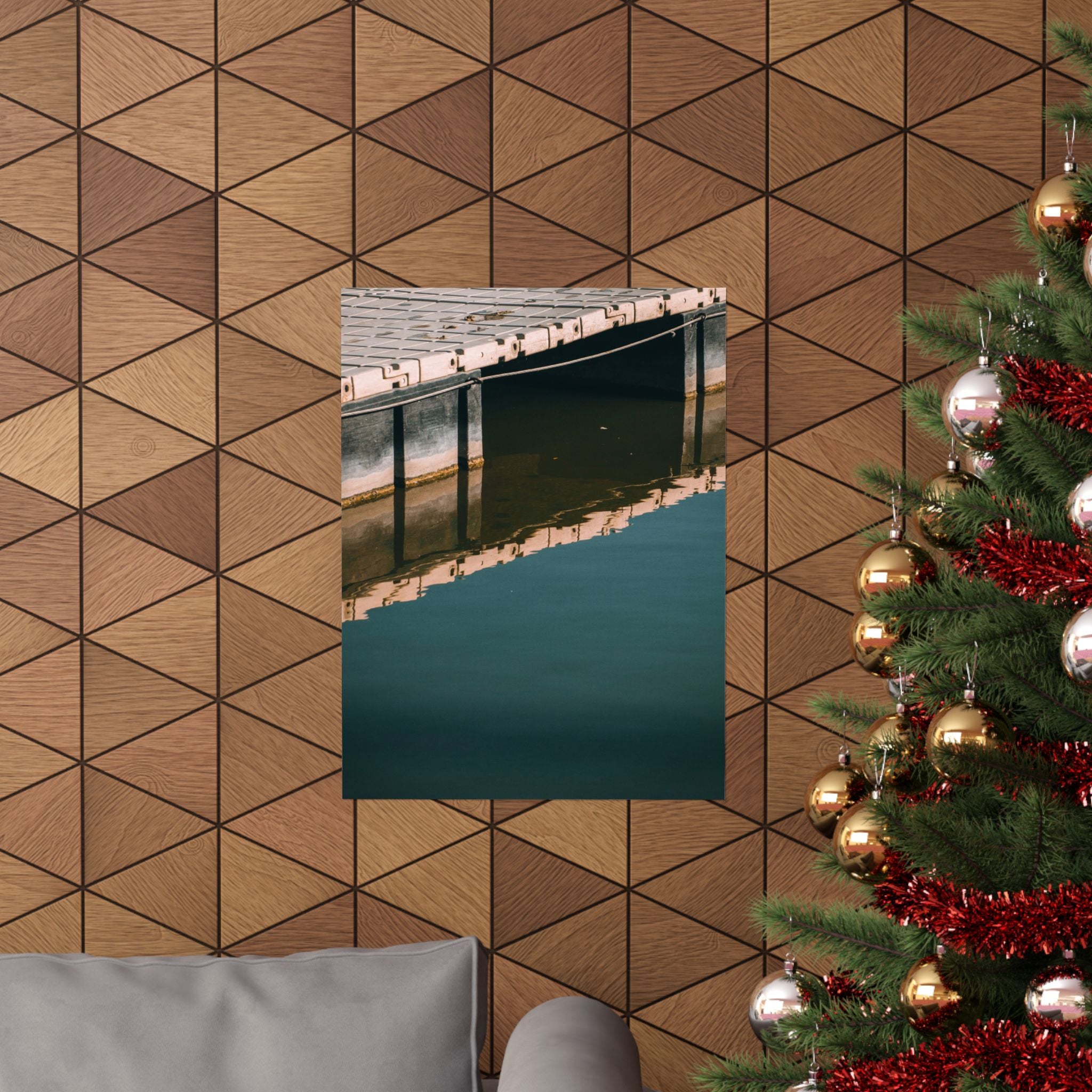 Matte Poster — Dock Reflection Minimalist Wall Art