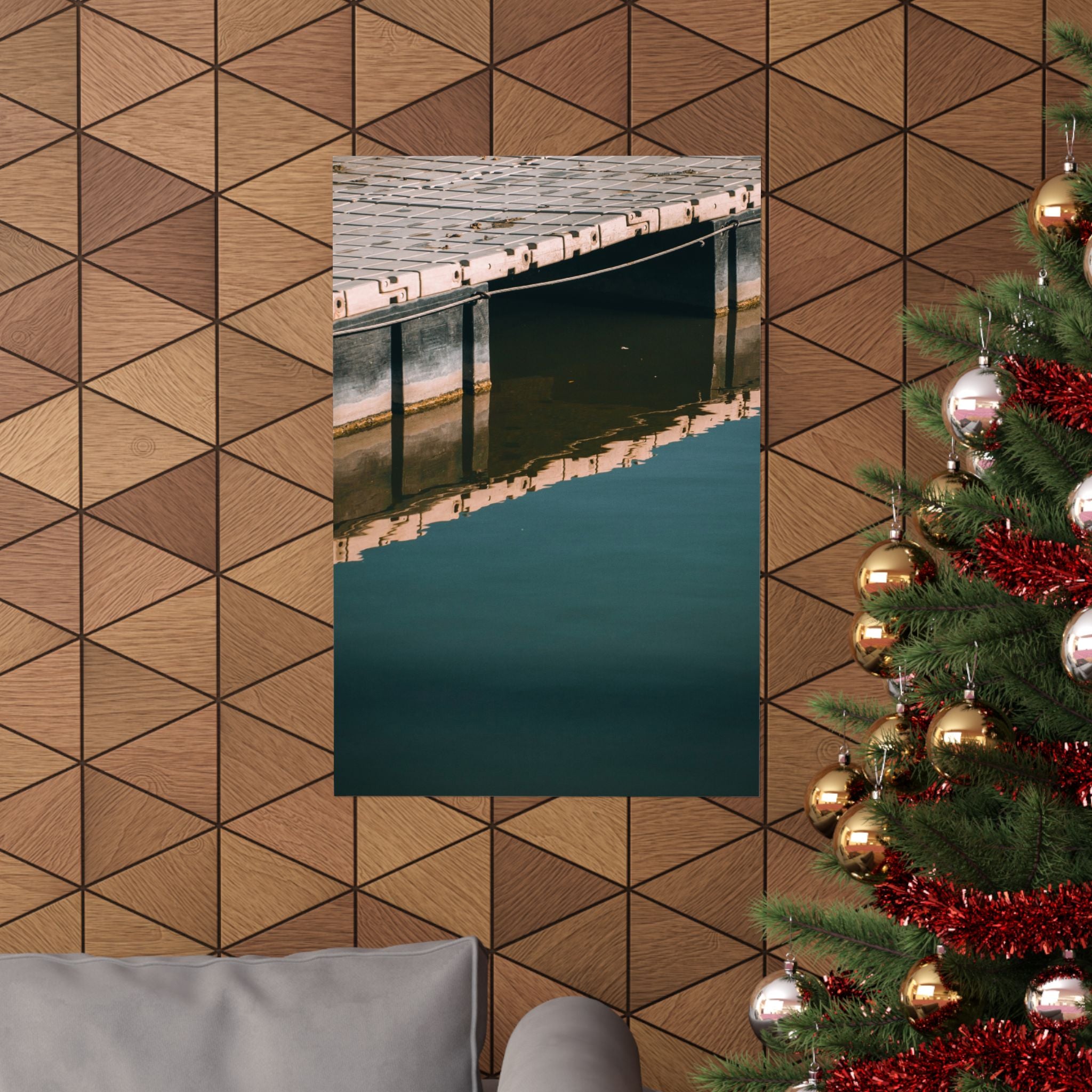 Matte Poster — Dock Reflection Minimalist Wall Art