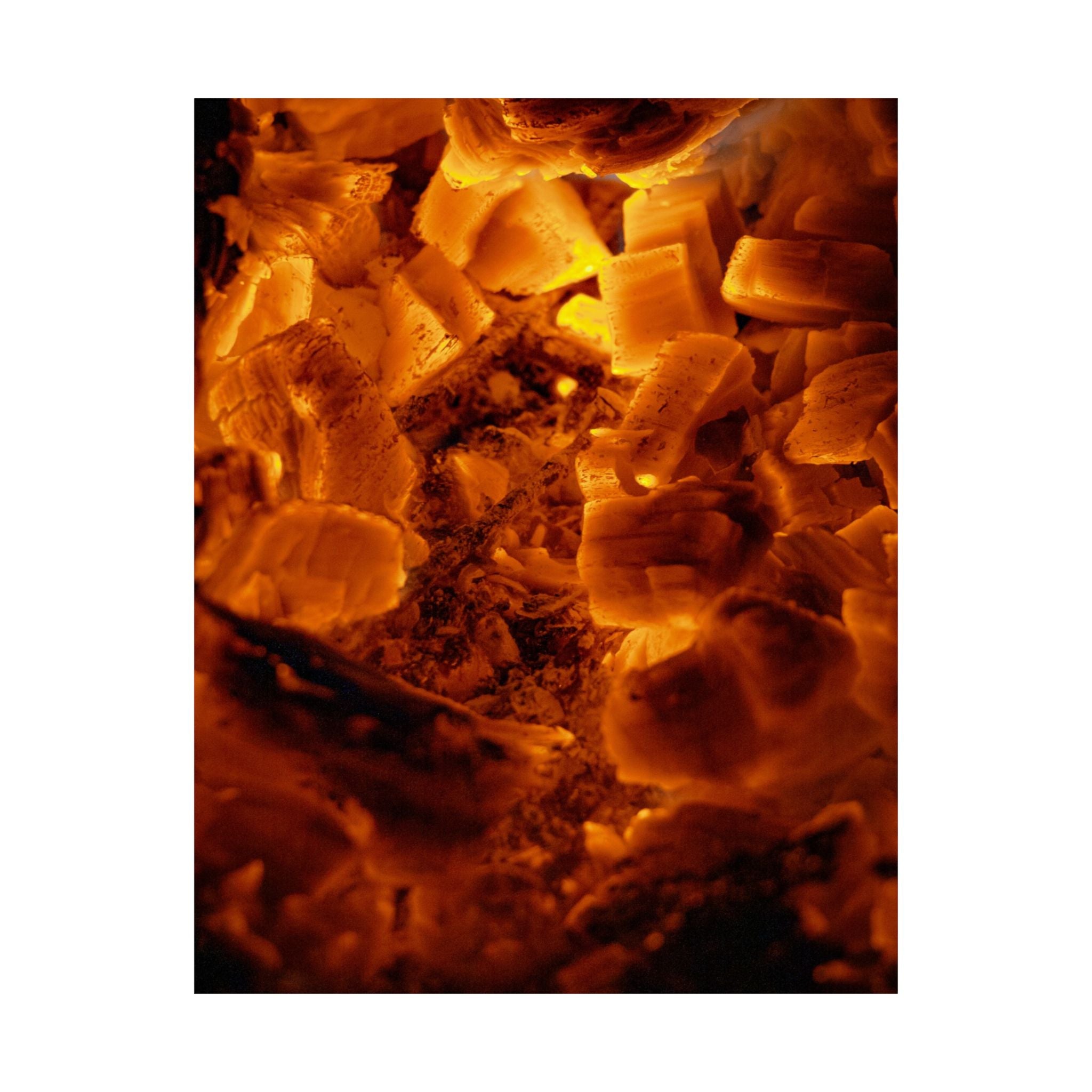 Embers Close-Up Matte Poster — Fiery Abstract Wall Art