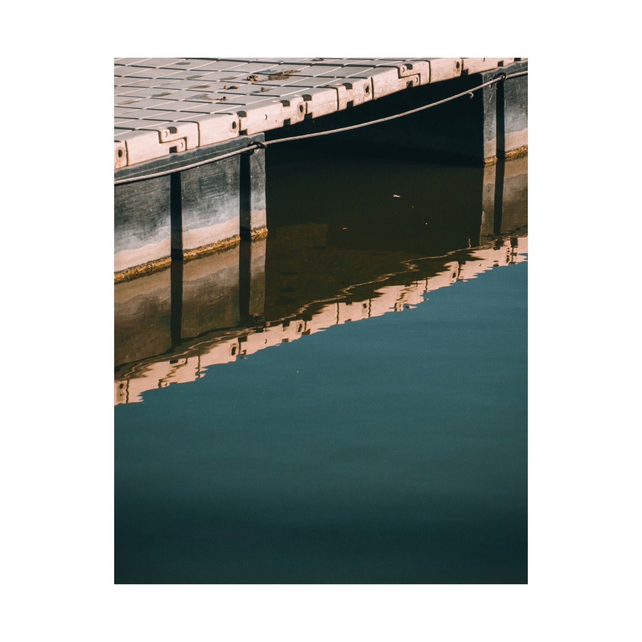 Matte Poster — Dock Reflection Minimalist Wall Art