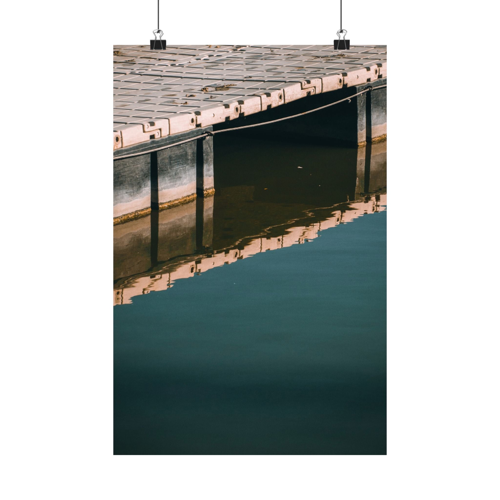 Matte Poster — Dock Reflection Minimalist Wall Art